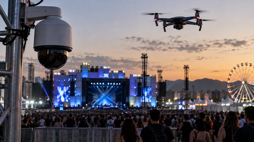 Rock in Rio 2026 usa reconhecimento facial e drones para monitorar mais de 700 mil pessoas